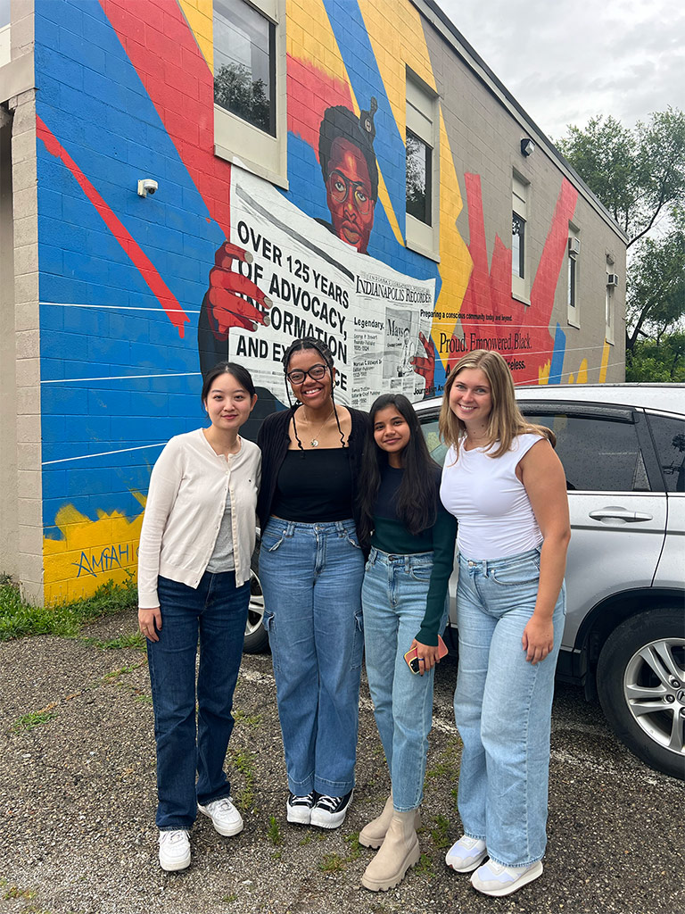 Fall 2024 Interns Group Shot at the Indianapolis Recorder